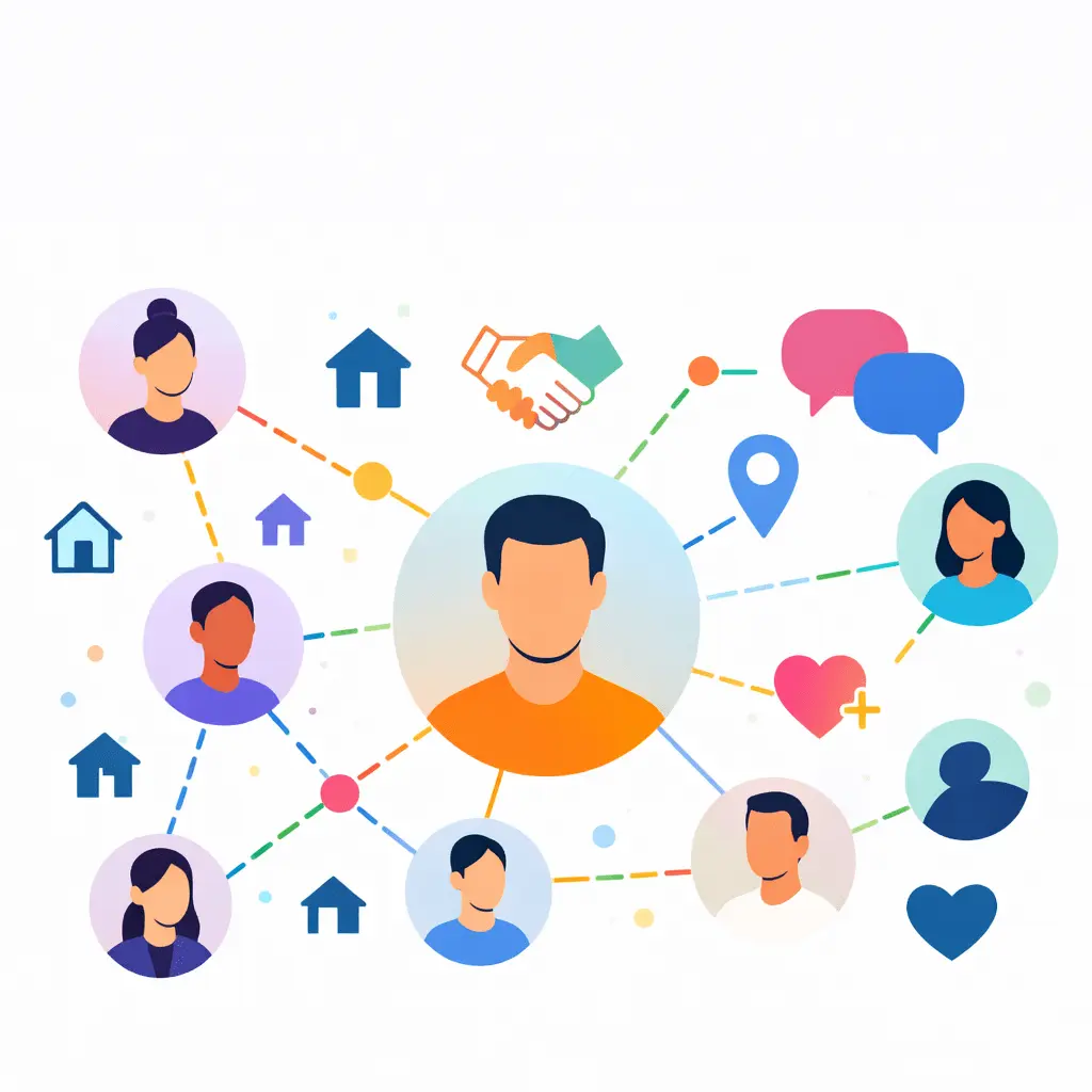 Sosyal ağ ve takipleşme görseli